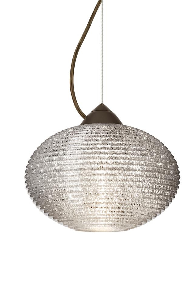 Besa Pape 10 Pendant 1Kx Glitter Bronze 1x9W LED, 15Ft. Cord