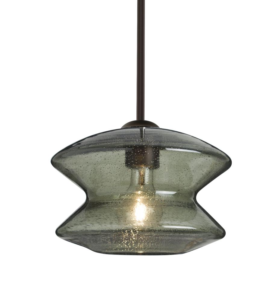Besa, Zen Stem Pendant , Moss Bubble, Bronze Finish, 1x60W Medium Base