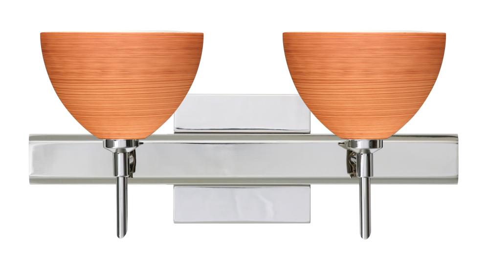 Besa Wall With SQ Canopy Brella Chrome Cherry 2x40W G9