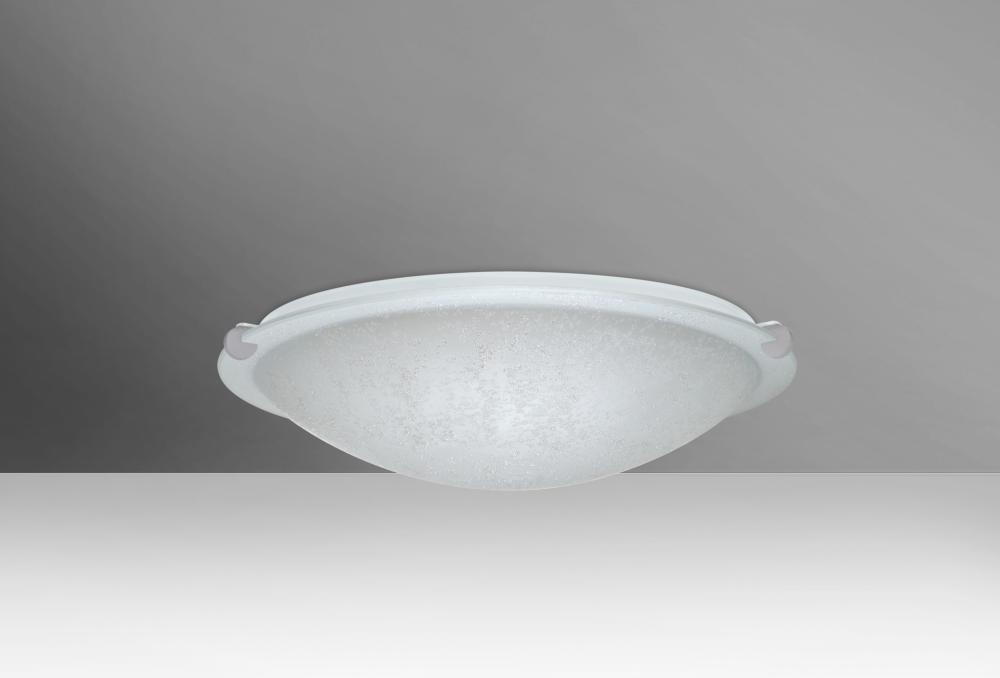 Besa Ceiling Trio 12 Satin Nickel Stucco 1x100W Medium Base