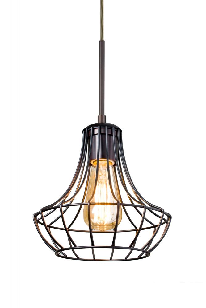 Besa Pendant For Multiport Canopy Spezza 7 Bronze 1x8W LED Filament