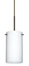 Besa Lighting 1BT-440407-BR - Besa Stilo 7 Pendant Bronze Opal Matte 1x50W Candelabra