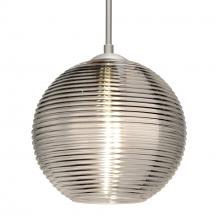 Besa Lighting 1JC-461602-SN-L - Besa Kristall 8 Pendant Satin Nickel Smoke 1x75W Medium Base, 15Ft. Cord