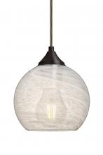 Besa Lighting 1JT-JILLYCL-EDIL-BR-L - Besa, Jilly Cord Pendant, Vapor Clear, Bronze Finish, 1x5W LED Filament, 15Ft. Cord