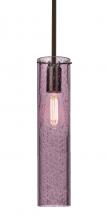Besa Lighting 1TT-JUNI16PL-EDIL-BR - Besa, Juni 16 Stem Pendant, Plum Bubble, Bronze, 1x4W LED Filament