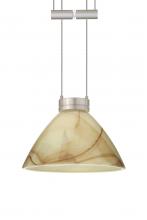 Besa Lighting 1XA-174383-SN - Besa Pendant Domi Satin Nickel Mocha 1x50W Halogen