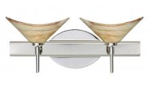 Besa Lighting 2SW-191383-LED-CR - Besa Wall Hoppi Chrome Mocha 2x3W LED