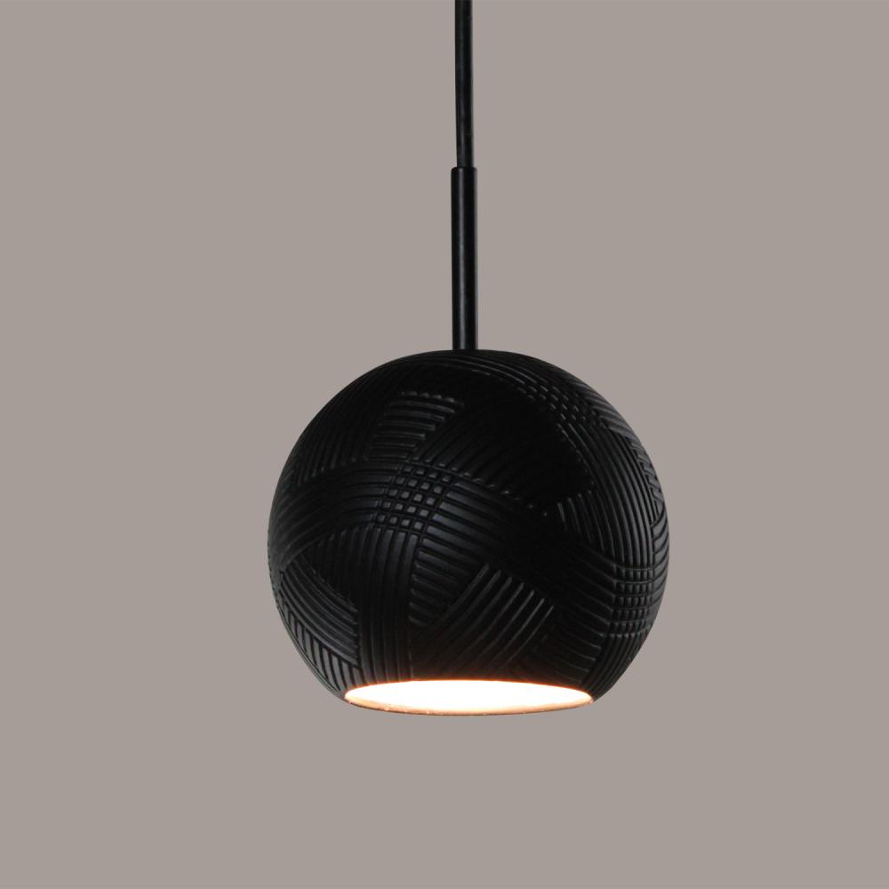 Twine Mini Pendant: Slate Black (Black Cord & Canopy)