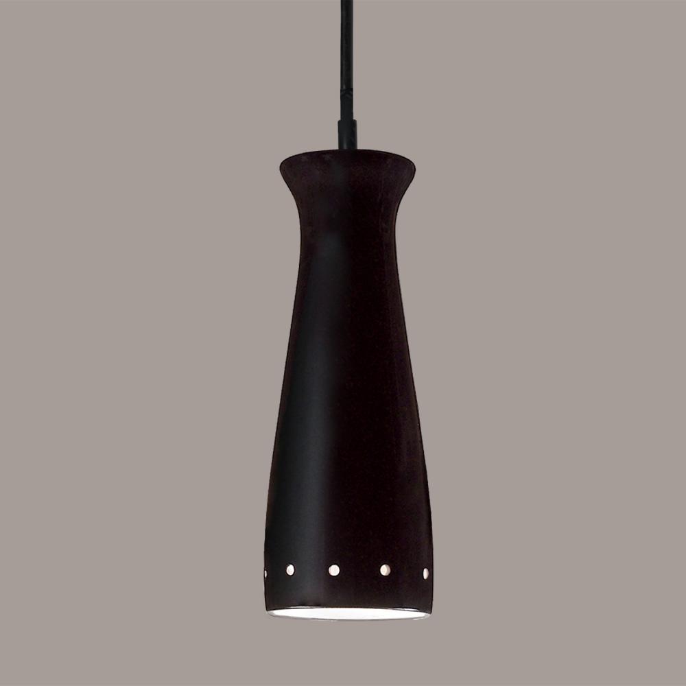 Pilsner Mini Pendant: Slate Black (Black Cord & Canopy)