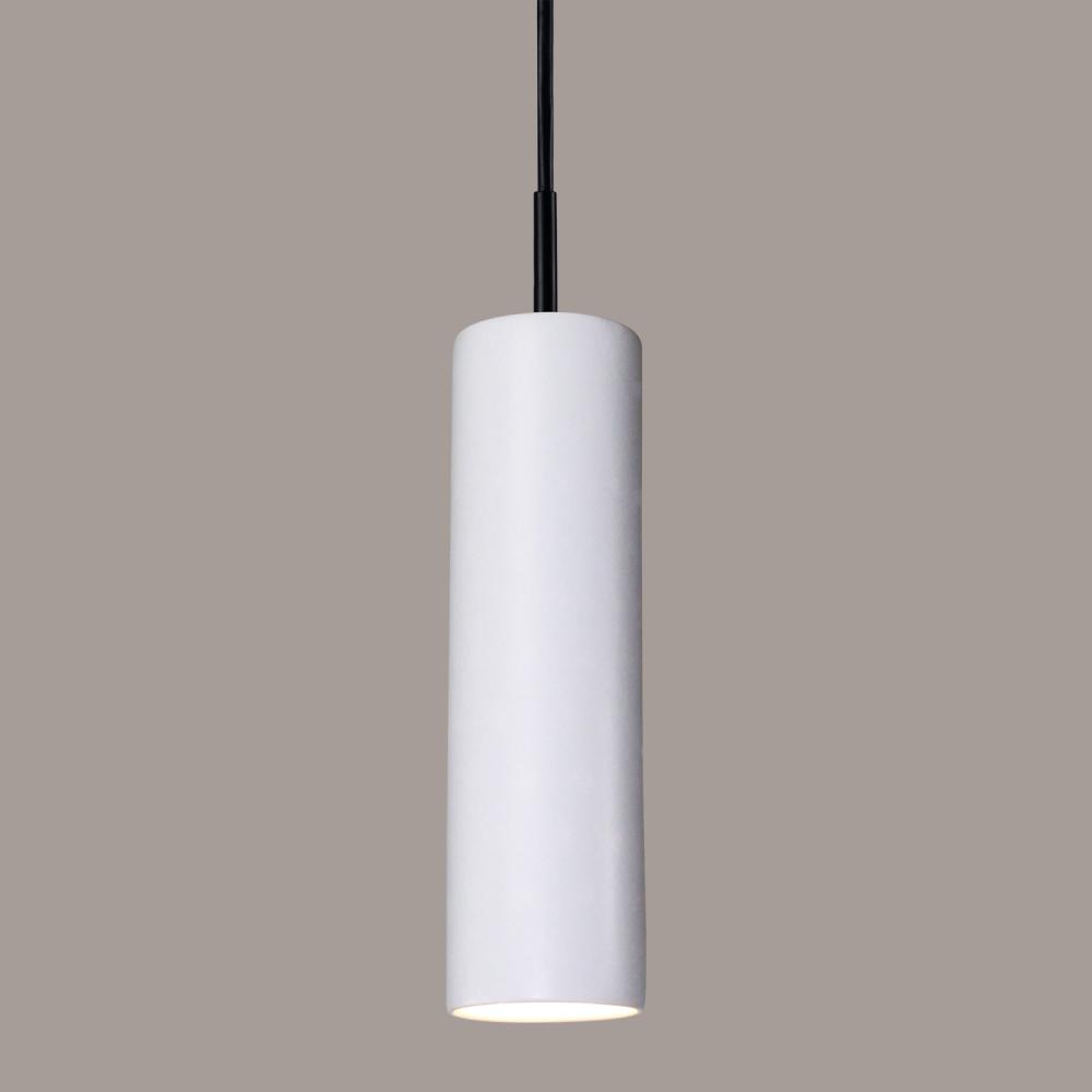 Core Mini Pendant : Satin White (Black Cord & Canopy)