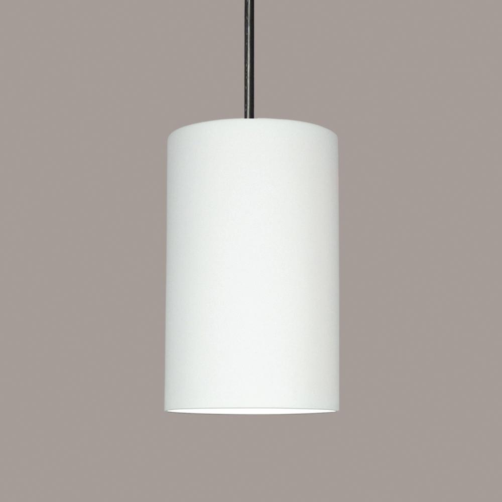 Andros Pendant: Colonial Pewter (Black Cord & Canopy)
