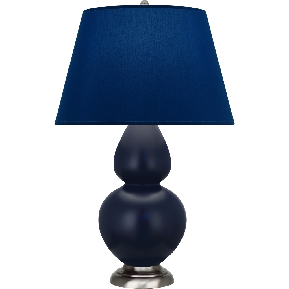 Matte Midnight Blue Double Gourd Table Lamp