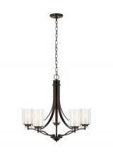 Generation Lighting 3137305EN3-710 - Elmwood Park traditional 5-light LED indoor dimmable ceiling chandelier pendant light in bronze fini