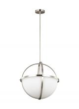 Generation Lighting 6624603EN3-962 - Alturas contemporary 3-light LED indoor dimmable ceiling pendant hanging chandelier pendant light in