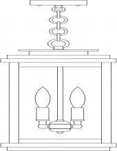 Arroyo Craftsman BOH-8FL-MB - 8" Bournemouth Pendant