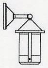 Arroyo Craftsman BB-6WWO-N - 6" berkeley wall mount - wet rated