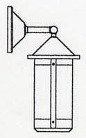 Arroyo Craftsman BB-7LWWO-N - 7" berkeley long body wall mount - wet rated