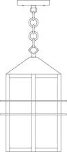 Arroyo Craftsman BEH-7RM-RC - 7" bexley pendant