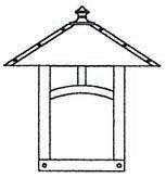 Arroyo Craftsman EW-16TCR-VP - 16" evergreen flush wall mount with t-bar overlay