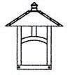 Arroyo Craftsman EW-9EWO-RC - 9" evergreen flush wall mount without overlay (empty)