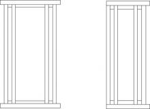 Arroyo Craftsman GLS-6WO-P - 6" glencoe flush wall mount
