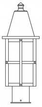 Arroyo Craftsman HP-6CS-VP - 6" hartford  post mount
