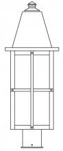 Arroyo Craftsman HP-8LF-S - 8" hartford long body post mount