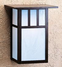 Arroyo Craftsman HS-12DTRM-MB - 12" huntington sconce with roof and double t-bar overlay