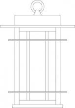 Arroyo Craftsman OPH-9M-S - 9" oak park pendant