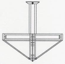 Arroyo Craftsman PCH-36CS-MB - 36" prairie inverted chandelier