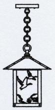 Arroyo Craftsman TRH-9GSCS-VP - 9" timber ridge pendant with goose filigree