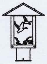 Arroyo Craftsman TRP-9GSF-RC - 9" timber ridge post mount with goose filigree