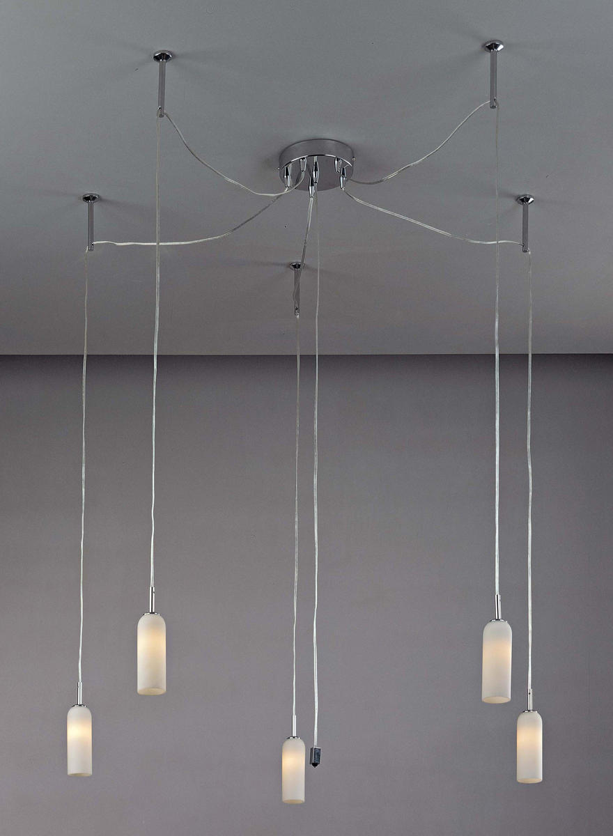 CHROME - 5-LITE CHANDELIER